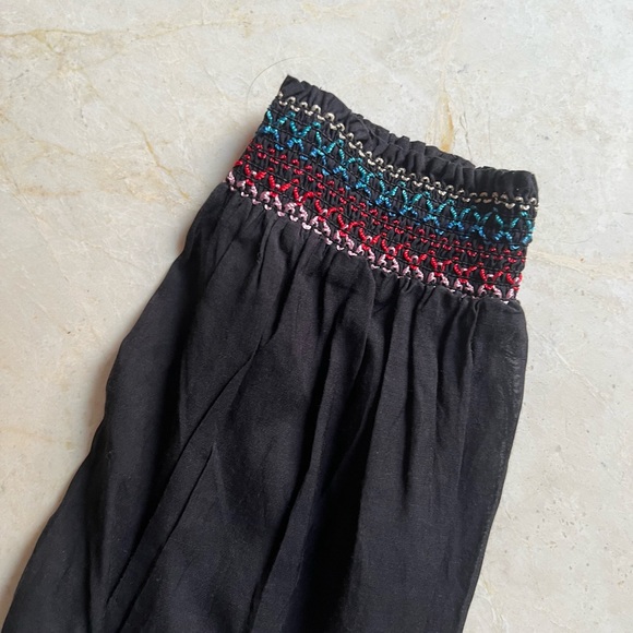 NWT Free People Smocked Dress Black Size Small off the shoulder - Picture 6 of 7